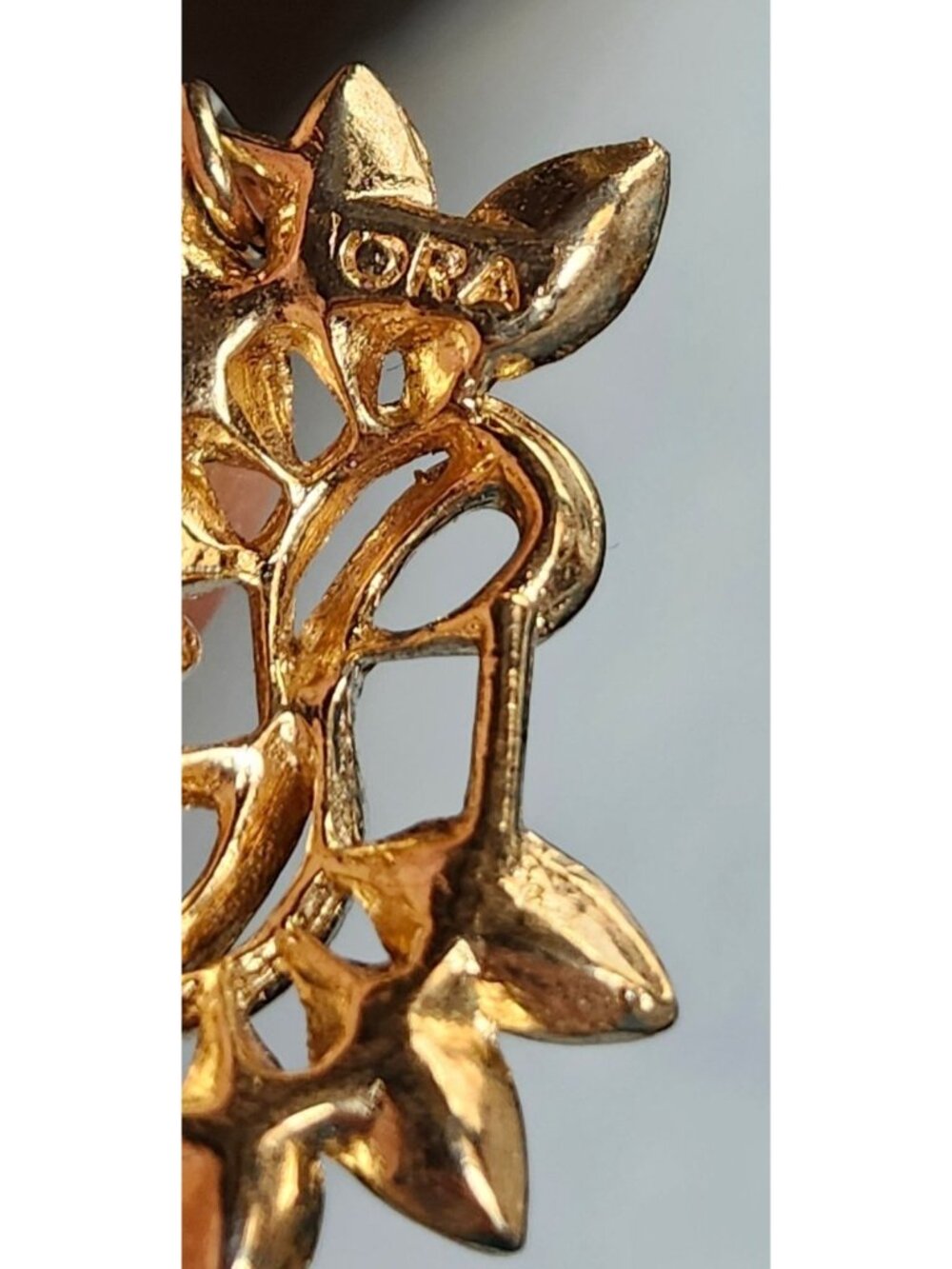 Vintage Ora Gold Tone Bracelet Golden Rhinestones Floral MCM Elegant Jewelry - Picture 10 of 12
